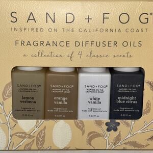 Sand + Fog Diffuser Oils Lemon Verbena Orange Vanilla White Midnight Blue Citrus